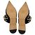 Jimmy Choo Black Basette Pearl Embellished Raffia and Nappa Leather Flat Mules - view 7