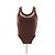 Alaïa Braun einteiliger Badeanzug