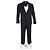 Completo color-block Dries Van Noten in cotone blu e nero Blu navy - vista 4