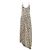 Autre Marque Vestido de seda con estampado de leopardo abstracto Raey Dip Hem Negro Beige - vista 2