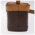Céline Bolsa Vanity em lona Macadam CELINE em couro PVC marrom dourado Auth 123102 - vista 3