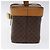 Céline Bolsa Vanity em lona Macadam CELINE em couro PVC marrom dourado Auth 123102 - vista 4