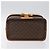 Céline Bolsa Vanity em lona Macadam CELINE em couro PVC marrom dourado Auth 123102 - vista 5