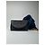 Clutch in suede vintage Bottega Veneta blu navy e bianco