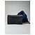 Clutch in suede vintage Bottega Veneta blu navy e bianco - vista 2