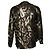 Saint Laurent, camisa dorada metálica con estampado paisley Negro Dorado - vista 3