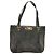 Céline Borsa a mano CELINE in pelle scamosciata grigia e oro Auth BA2092 Marrone D'oro - vista 13