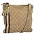 Borsa a Spalla GUCCI GG Canvas Sherry Line Beige Nero 144388 Auth 123961