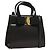 Borsa a mano in pelle Vala 2 vie nera e oro di Salvatore Ferragamo Auth gh079 Nero D'oro