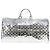 LOUIS VUITTON Monogram Miroir Keepall 55 Borsa Argento M95275 Auth yk18156SM