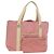 Bulgari Borsa Tote BVLGARI Logo Mania in tela rosa argento Auth 121657