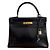 Hermès Kelly 28 – Scatola nera – 1955 – Metallo dorato – Pezzo raro Nero