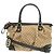 Gucci GG Canvas Leather Handbag Black Beige - view 2