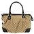Gucci GG Canvas Leather Handbag Black Beige - view 3