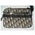 Christian Dior Borsa a tracolla Safari Jacquard Dior Oblique beige e nero - vista 2