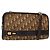 Borsa a spalla in tela Trotter Christian Dior marrone oro Auth 124989 D'oro