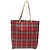 Burberry Nova Check Tote Bag aus Nylon rot Auth BA1829 - Ansicht 3