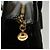 Borsa a spalla Vala Salvatore Ferragamo in pelle verniciata nera e oro Auth gh016 Nero D'oro - vista 15