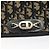 Borsa a spalla in tela Trotter Christian Dior blu navy oro Auth BA1988 - vista 14