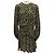 No 21 Vestido de seda estampado com estrelas preto / amarelo 2018 n° 21
