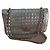 Chanel Borsa a flap classica pelliccia metallizzata argento Metallico