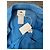 Chaqueta Marine Serre de denim con estampado Moon azul - vista 2