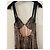 Abito midi in seta e pizzo nero John Galliano Beige - vista 5