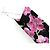 Vestido de seda con estampado de orquídeas Haney y dobladillo asimétrico Negro Rosa - vista 2