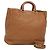 PRADA Borsa a mano in pelle 2 vie beige oro Auth sw742 D'oro