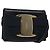 Borsa a spalla Pouch in pelle blu navy oro Auth BA1758 di Salvatore Ferragamo D'oro