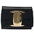 Borsa a spalla Pouch in pelle blu navy oro Auth BA1758 di Salvatore Ferragamo D'oro - vista 2