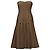 John Galliano Khaki Tüll trägerloses Kleid Grün