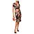 Reformation Andre Kleid mit Vivienne-Muster Schwarz Mehrfarben