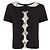 Christian Dior Top in seta floreale Resort 2011 Nero Bianco