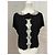 Christian Dior Top in seta floreale Resort 2011 Nero Bianco - vista 2