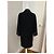 Chanel Schwarzer Tweed Mantel mit Lederbesatz Grau - Ansicht 3