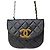 Chanel Demi-Lune Gesteppte Leder Handtasche Schwarz