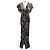 Vestido maxi de seda negra con estampado de tigre multicolor de Prabal Gurung Negro