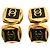 Gemelli Chanel Vintage in resina CC in metallo dorato D'oro