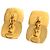 Gemelli Chanel Vintage in resina CC in metallo dorato D'oro - vista 3