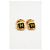 Gemelli Chanel Vintage in resina CC in metallo dorato D'oro - vista 5