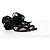 Sandali con tacco Gianvito Rossi in suede nero - vista 9