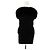 Saint Laurent Vestido de lã e pele Preto
