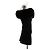 Saint Laurent Vestido de lã e pele Preto - vista 3