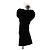 Saint Laurent Vestido de lã e pele Preto - vista 4