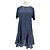 Ba&Sh Kurzes Kleid aus schwarzer und marineblauer Seide Gr. 34