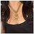 Collana vintage Chanel in catena dorata multistrato con logo CC testurizzato Gold hardware - vista 2