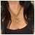 Collana vintage Chanel in catena dorata multistrato con logo CC testurizzato Gold hardware - vista 3