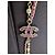 Chanel Collana CC B21P Logo in Pelle Rosa con Perle e Cristalli GHW - vista 10