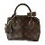 Louis Vuitton Shiny Monogram Lockit BB Handtasche Braun Roh Monogramm